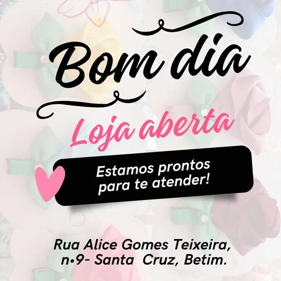 Loja aberta: estamos prontos para te atender! Rua Alice Gomes Teixeira, nº 9 - Santa Cruz, Betim.